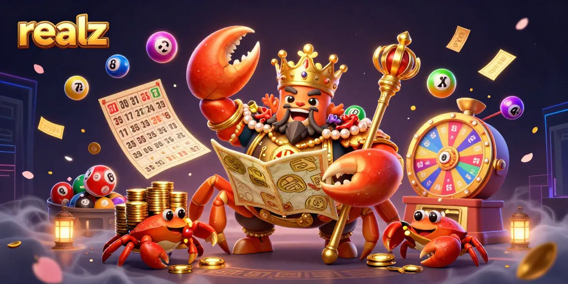 Engage in thrilling games at realz casino featuring vibrant elements and a dynamic 3D crab emperor.
