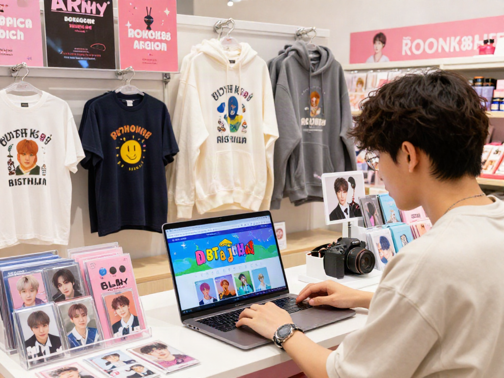 Exciting shopping experience at ROKOK88 Africa showcasing BTS merch collection for passionate fans.