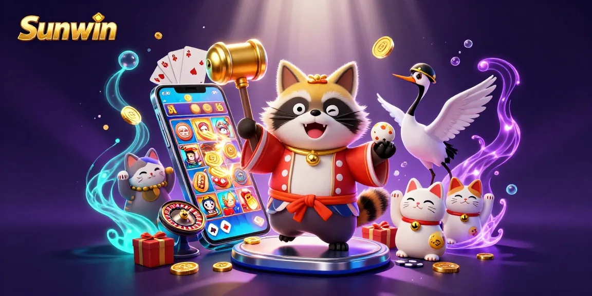 Play Sunwin casino games with vibrant characters and dynamic slot action.