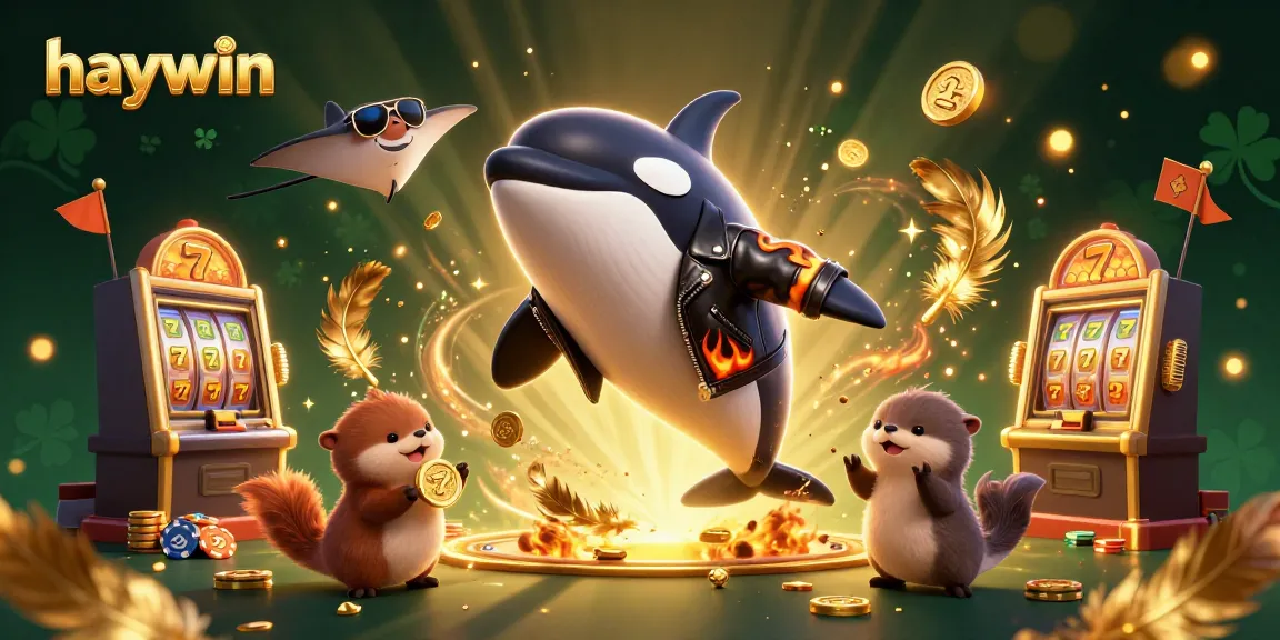 Experience thrilling excitement at Haywin Casino with vibrant cartoon characters and festive gaming elements.